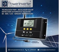 REGULADOR SOLAR 12/24VDC 50A LCD
